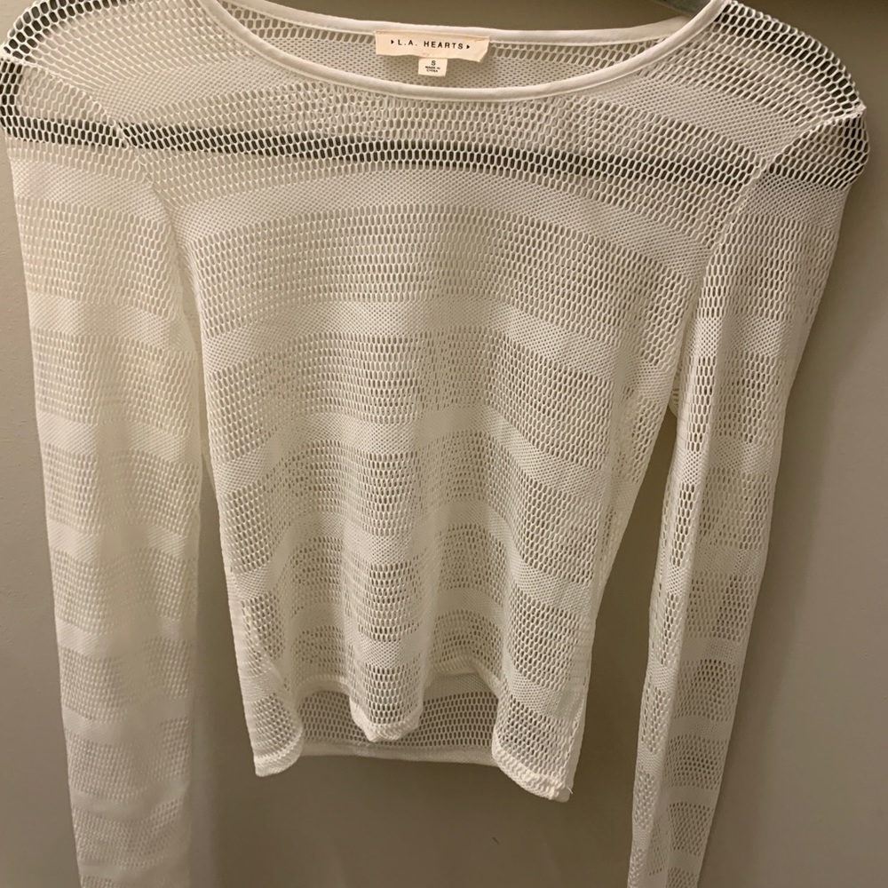 LA HEARTS white crop top